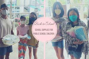 Filipino Children who received school supplies