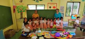 Cabalitocan Daycare with new school materials