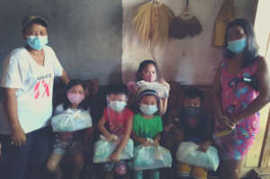 Typhoon-affected children in Bagong Silangan