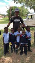 Martin and his crowd of new Grade R's