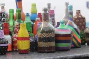 The gift articles we made with bottle