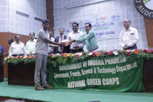 Receiving an Award from Pollution Control Authorit