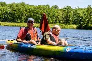 Father and Son Kayaking
