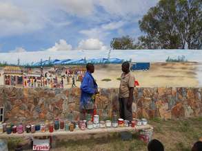 Shaka Ndlovu teaching Elder Sanele wall art