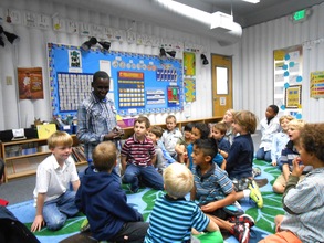 Director Tinashe with 1st grade Town Sch, San Fran