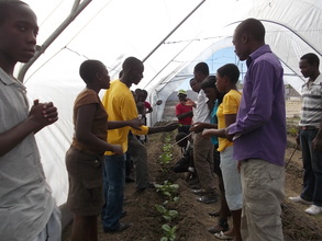 Agriculture class in our greenhouse