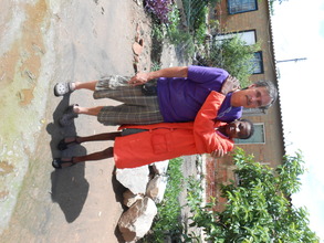 Langilihle and I to clinic for her daily TB tablet