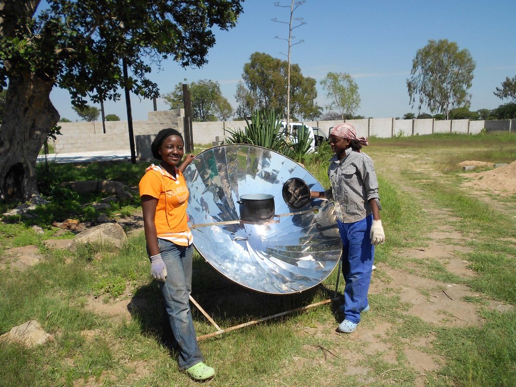 First use of our new solar cooker