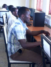 A local resident using the E-Library