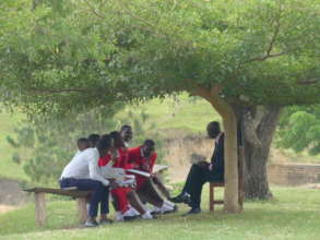 The campus retains open areas for meeting & study
