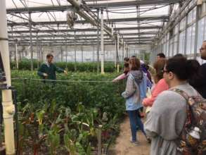 SPARC participants in the greenhouse of Stone Barn