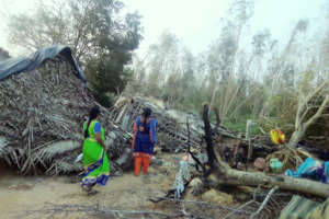 Gaja victims in Pudukottai