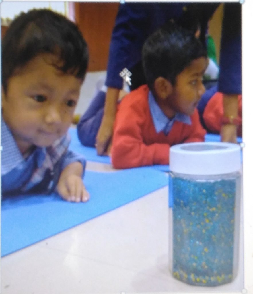 Glitter Jar used for mindfulness
