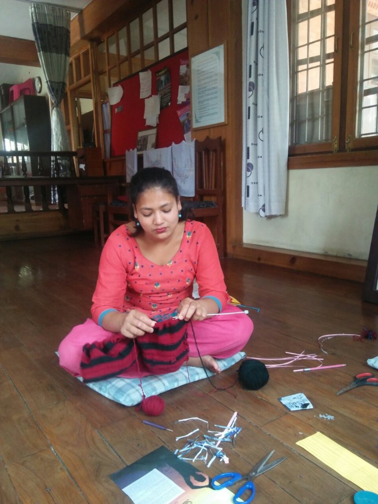 Kalpana Pariyar practicing income generation skill