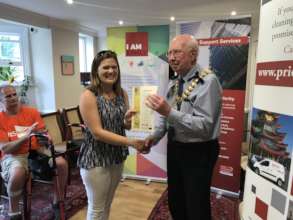 Mayor of Southend presenting Charter Award