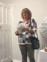 Mandy James giving presentation about the charity