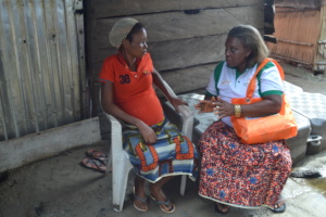 Community Health Worker doing counseling.