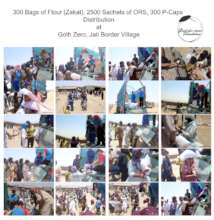 Food distribution at Goth Zero, Jati Border Villag