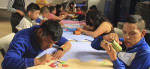 Making a bracelet with cardboard