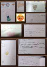 Thank you letters from the learners