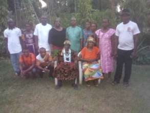 Fundraising team with community head