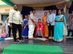 Felicitation a mother who is having 3 girl child