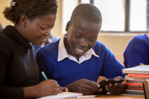 Trained mentors support the pupils and teachers