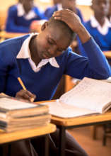 Girl studying in Iringa, Tanzania