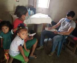 Our doctor with a patient during mobile clinic