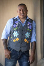 Herb, wearing one of his floral designs