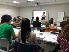 CPA Agnes Suarez offering a workshop to nonprofits