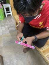 Many small snips are made