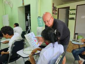 Adult students learning English