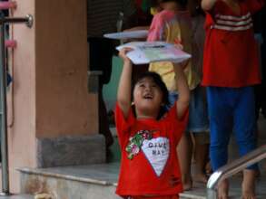Excitement of getting school stationary