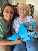 A happy recipient