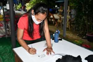 Receiving payment for masks  made