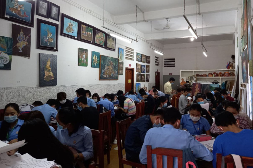 Art students at full capacity