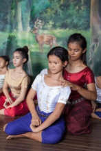 Our students & student painted stage backdrop