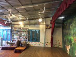 New roof coverage of stage area