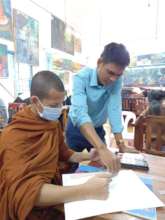 Drawing class- Young monk at his studies