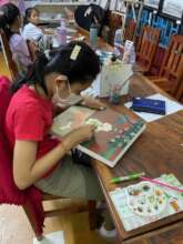 Art student hard at work