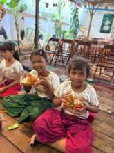 Young students enjoying Snack Party Day