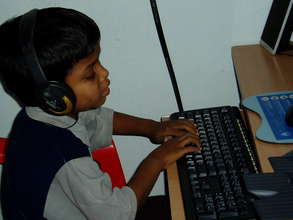 A Blind Child Learning Computer Skills