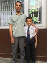 Student Rozel Maharjan With his Father