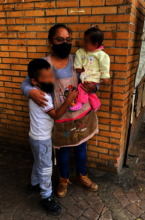 Family in the street