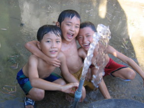 Launching a water project with some smiles