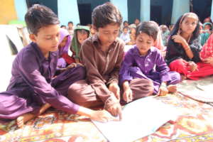 Farhan teaching Naveed and Usman