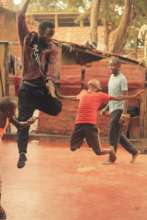 One of our students in Kampala tries a c-jump!