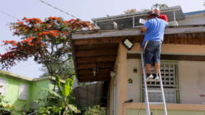 Solar street light installation by La Marana