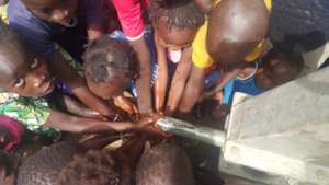 Water well 1300 people in Chargel village - Gambia